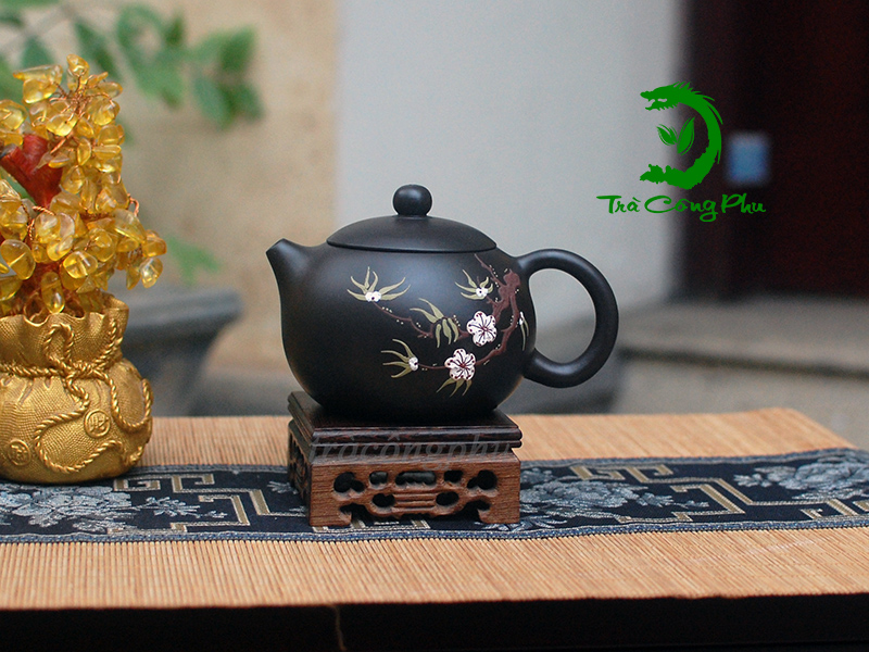  Ấm Tử Sa Tây Thi Hắc nê Nê hội Bạch Mai-ATS1397